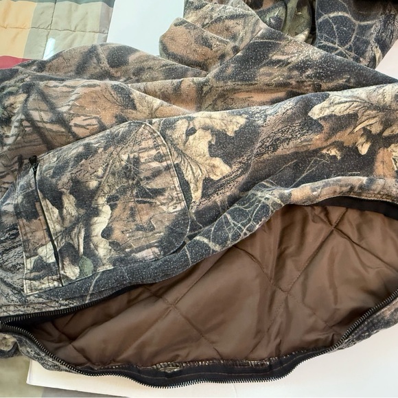 Vintage Gunflint Camo mossy men’s bib overalls hunting quilted XXL size 52-54 - Picture 11 of 12